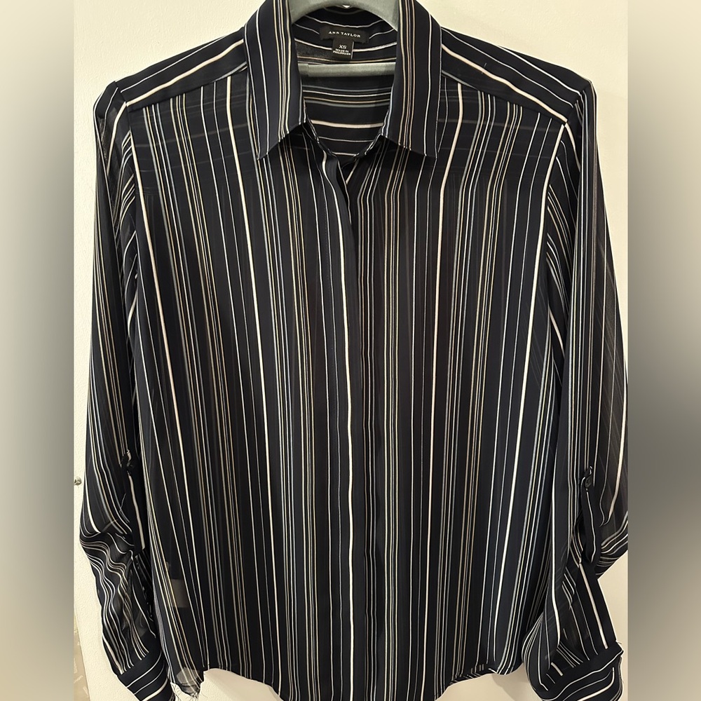 Ann Taylor Sheer Blouse in XS